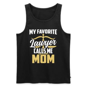 My favorite lawyer calls me mom lawyer - Men's Premium Organic Tank Top - black - Front - AI Model Male 178 light (178cm)