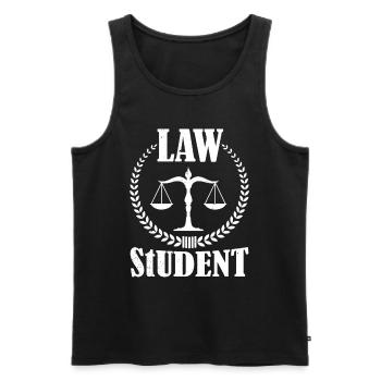 Law Student Lawyer Lawyer Lawyer Law - Men's Premium Organic Tank Top - black - Front - Michal (187cm)