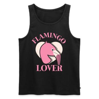 Flamingo Lover Sayings Flamingos Animal Cute - Men's Premium Organic Tank Top - black - Front - AI Model Male 178 light (178cm)