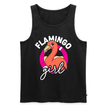 Flamingo Girl Cute Sayings Flamingos Animal - Men's Premium Organic Tank Top - black - Front - Michal (187cm)