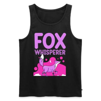 Fuchsflüsterer Fuchs Flüsterer Füchse Tier Sprüche - Männer Premium Bio Tank Top - Schwarz - Vorne - Michal (187cm)