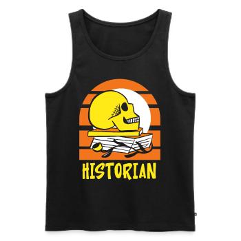 Historian History History Teacher - Men's Premium Organic Tank Top - black - Front - AI Model Male 178 light (178cm)