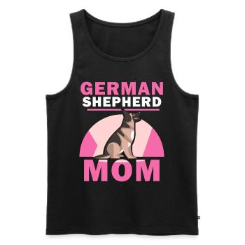 Deutscher Schäferhund Mama Liebhaber Haustier Süß - Männer Premium Bio Tank Top - Schwarz - Vorne - Michal (187cm)