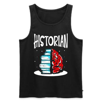 Historian History Teacher History History - Men's Premium Organic Tank Top - black - Front - AI Model Male 178 light (178cm)