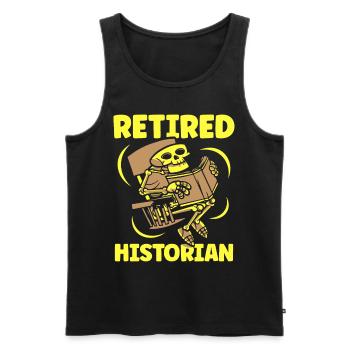 Retired Historian History History Profession - Men's Premium Organic Tank Top - black - Front - AI Model Male 178 light (178cm)