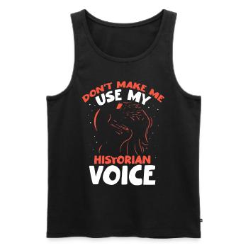 Meine Historiker Stimme Beruf Geschichte Historik - Männer Premium Bio Tank Top - Schwarz - Vorne - AI Model Male 178 light (178cm)