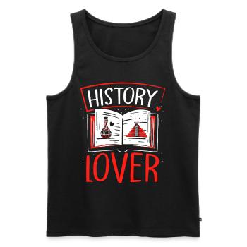 History Lover Profession Historian History - Men's Premium Organic Tank Top - black - Front - AI Model Male 178 light (178cm)