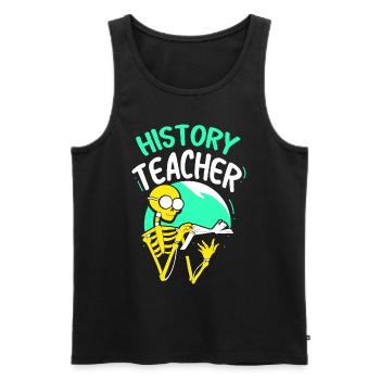 History Teacher History Teacher Profession - Men's Premium Organic Tank Top - black - Front - AI Model Male 178 light (178cm)