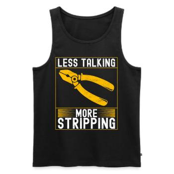 Electrician Electronics Technician - Men's Premium Organic Tank Top - black - Front - Michal (187cm)