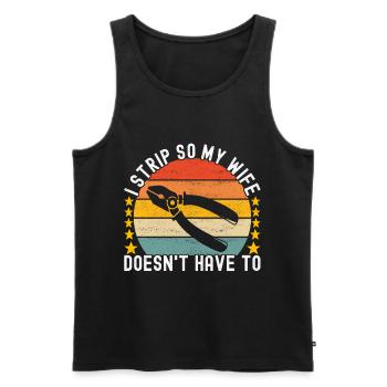 Electrician Electronics Technician - Men's Premium Organic Tank Top - black - Front - Michal (187cm)