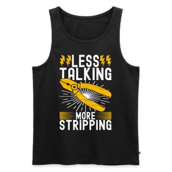 Electrician Electronics Technician - Men's Premium Organic Tank Top - black - Front - Michal (187cm)