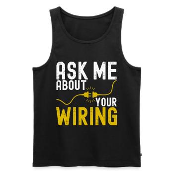 Electrician Electronics Technician - Men's Premium Organic Tank Top - black - Front - Michal (187cm)