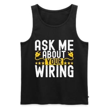 Electrician Electronics Technician - Men's Premium Organic Tank Top - black - Front - Michal (187cm)