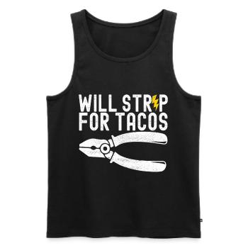 Electrician Electronics Technician - Men's Premium Organic Tank Top - black - Front - Michal (187cm)