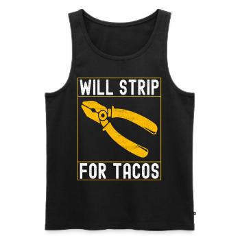 Electrician Electronics Technician - Men's Premium Organic Tank Top - black - Front - Michal (187cm)