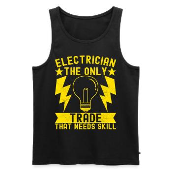 Electrician Electronics Technician - Men's Premium Organic Tank Top - black - Front - Michal (187cm)
