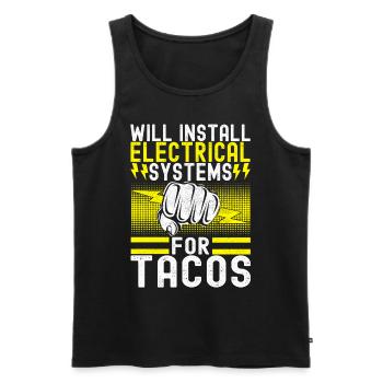 Electrician Electronics Technician - Men's Premium Organic Tank Top - black - Front - Michal (187cm)