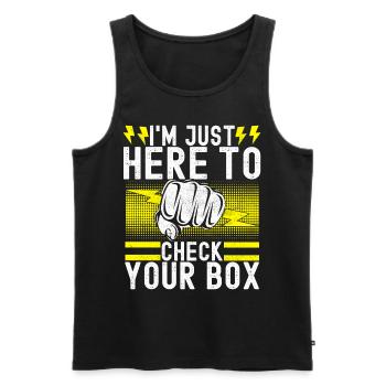 Electrician Electronics Technician - Men's Premium Organic Tank Top - black - Front - Michal (187cm)