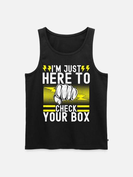 Electrician Electronics Technician - Men's Premium Organic Tank Top - black