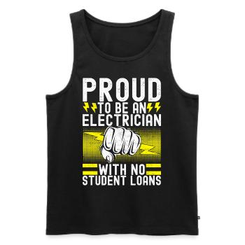 Electrician Electronics Technician - Men's Premium Organic Tank Top - black - Front - Michal (187cm)
