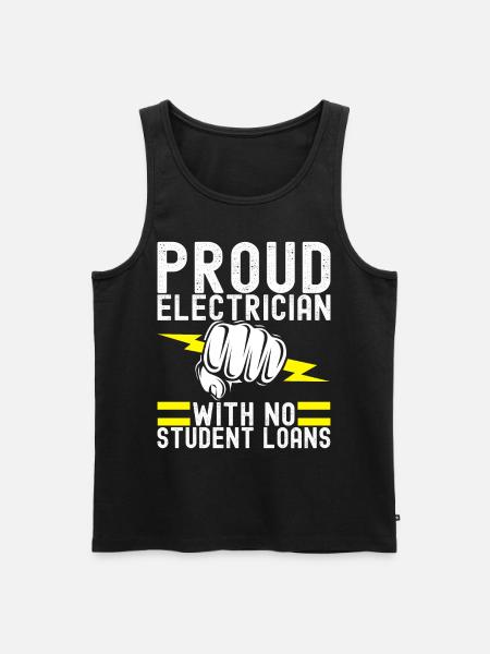 Electrician Electronics Technician - Men's Premium Organic Tank Top - black
