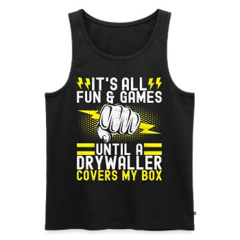 Electrician Electronics Technician - Men's Premium Organic Tank Top - black - Front - Michal (187cm)