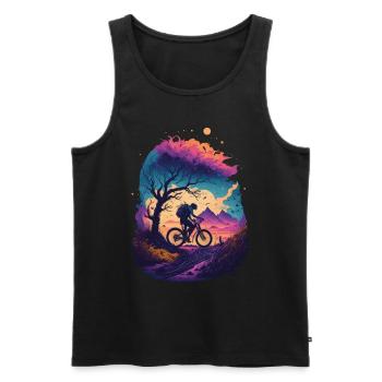 Vélo VTT Cycliste Route Vélo Sport Vélo - Débardeur bio Premium Homme - noir - Devant - Michal (187cm)