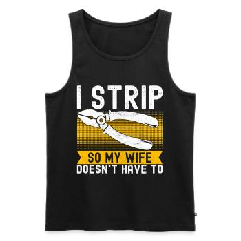Electrician Electronics Technician - Men's Premium Organic Tank Top - black - Front - Michal (187cm)