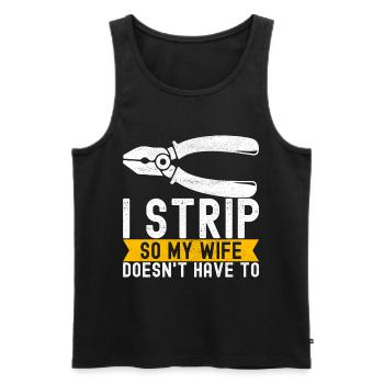 Electrician Electronics Technician - Men's Premium Organic Tank Top - black - Front - Michal (187cm)