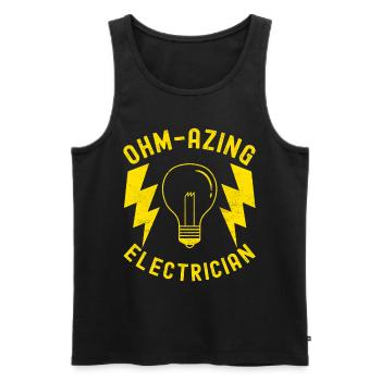 Electrician Electronics Technician - Men's Premium Organic Tank Top - black - Front - Michal (187cm)