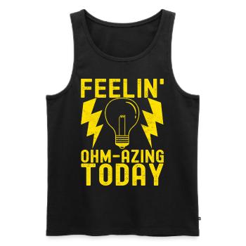 Electrician Electronics Technician - Men's Premium Organic Tank Top - black - Front - Michal (187cm)