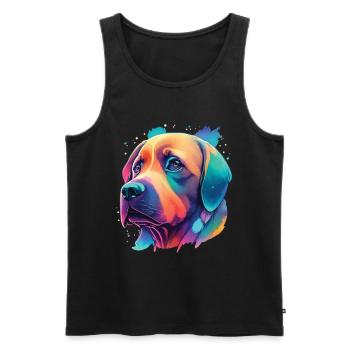 Labrador Hund ultimatives Hundeliebhaber Design - Männer Premium Bio Tank Top - Schwarz - Vorne - AI Model Male 178 light (178cm)