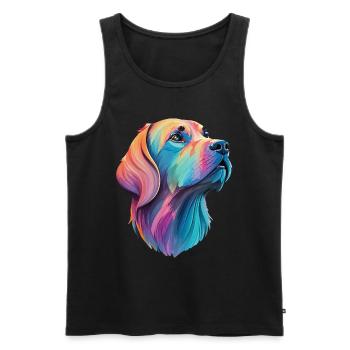 Labrador Hund - Liebevoller Vierbeiner Design - Männer Premium Bio Tank Top - Schwarz - Vorne - AI Model Male 178 light (178cm)