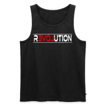 Révolution - commencez la vôtre aujourd’hui! - Débardeur bio Premium Homme - noir - Devant - Michal (187cm)