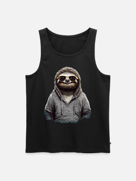 Urban Sloth - Cool Sunglasses Design - Men's Premium Organic Tank Top - black