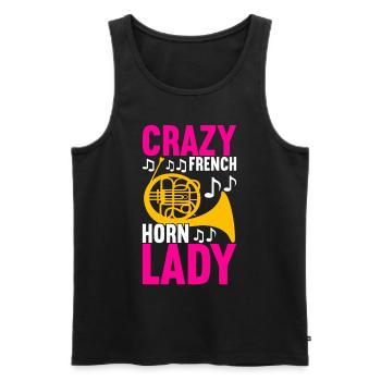 Horn Blechblasinstrument - Männer Premium Bio Tank Top - Schwarz - Vorne - Michal (187cm)