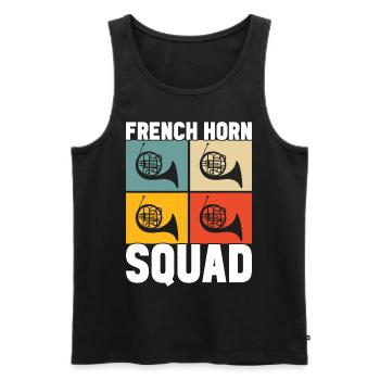 Horn Blechblasinstrument - Männer Premium Bio Tank Top - Schwarz - Vorne - Michal (187cm)