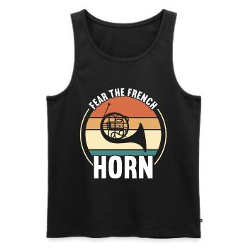 Horn Blechblasinstrument - Männer Premium Bio Tank Top - Schwarz - Vorne - Michal (187cm)