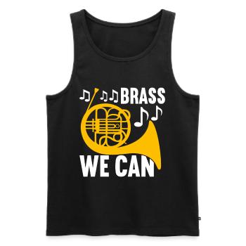 Horn Blechblasinstrument - Männer Premium Bio Tank Top - Schwarz - Vorne - Michal (187cm)
