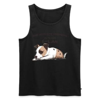 Habe heute keine Verbindung Hund E LAN - Männer Premium Bio Tank Top - Schwarz - Vorne - Michal (187cm)