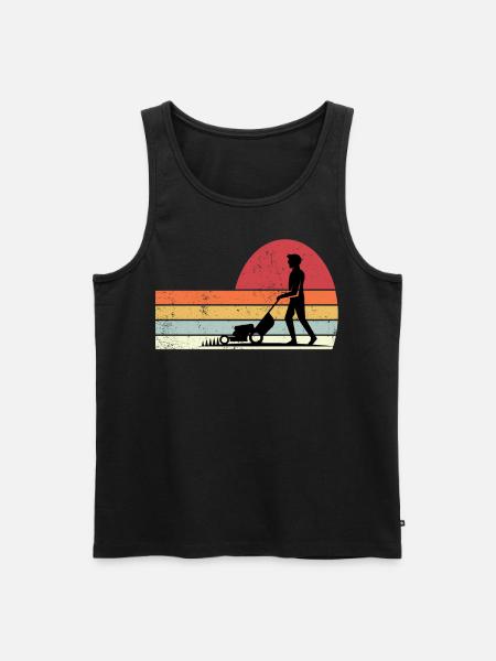 Lawn mower - Men's Premium Organic Tank Top - black