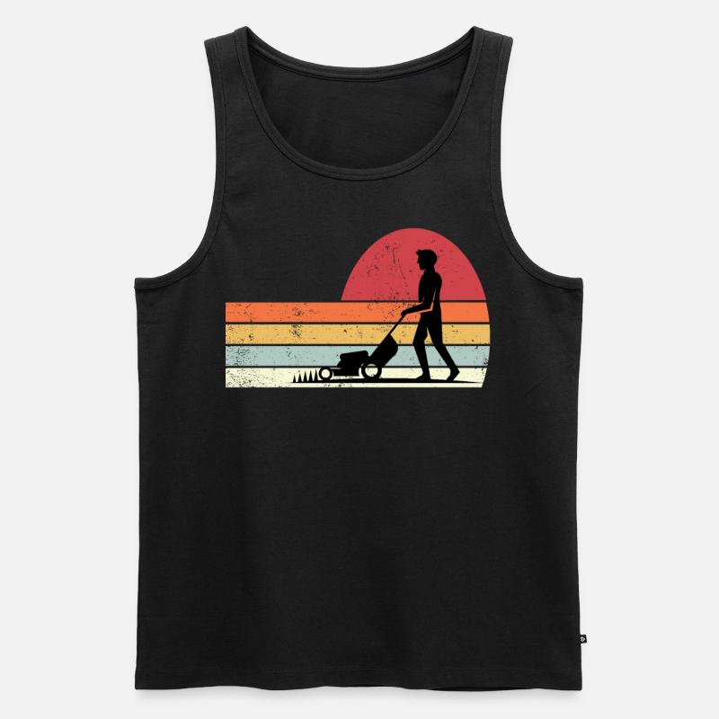 Lawn mower - Männer Premium Bio Tank Top - Schwarz