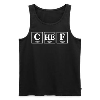 CHEF chemische Elemente design - Männer Premium Bio Tank Top - Schwarz - Vorne - AI Model Male 178 light (178cm)