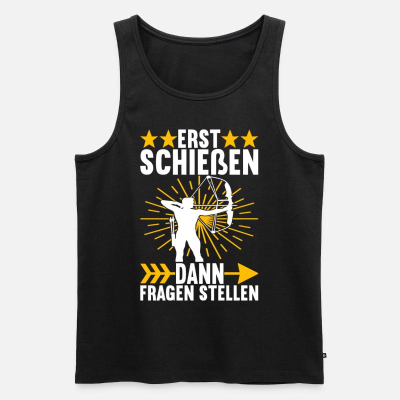 Bogenschießen Bogenschütze - Männer Premium Bio Tank Top - Schwarz