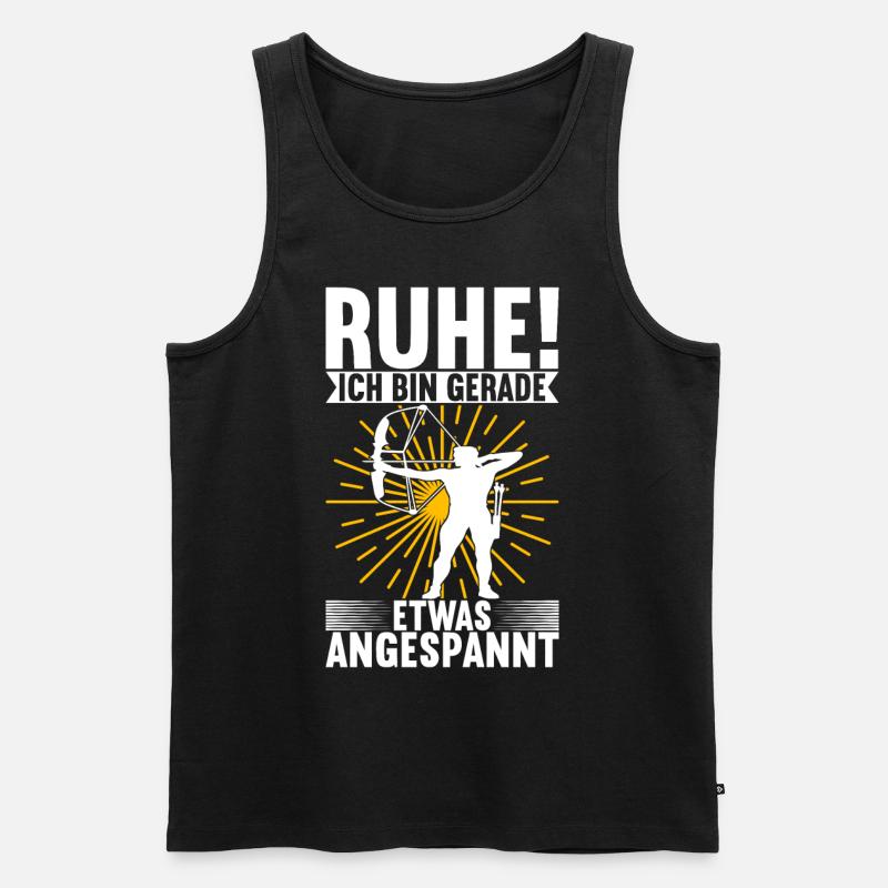 Bogenschießen Bogenschütze - Männer Premium Bio Tank Top - Schwarz