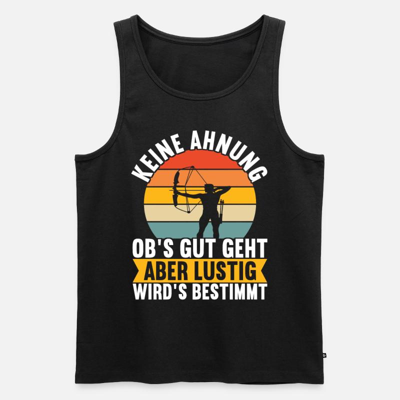 Bogenschießen Bogenschütze - Männer Premium Bio Tank Top - Schwarz