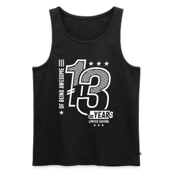 Of Being Awesome 13 Years - 13 Birthday - Men's Premium Organic Tank Top - black - Front - AI Model Male 178 light (178cm)