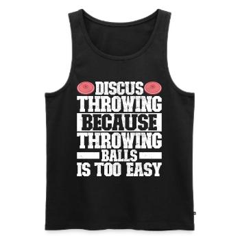 Discus thrower Discus throw - Men's Premium Organic Tank Top - black - Front - AI Model Male 178 light (178cm)