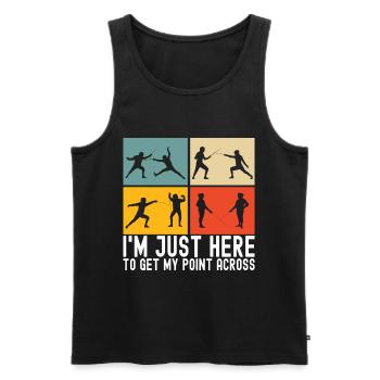 Fechten Fechtsport - Männer Premium Bio Tank Top - Schwarz - Vorne - Michal (187cm)