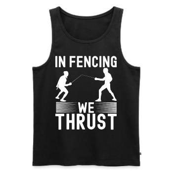 Fechten Fechtsport - Männer Premium Bio Tank Top - Schwarz - Vorne - Michal (187cm)